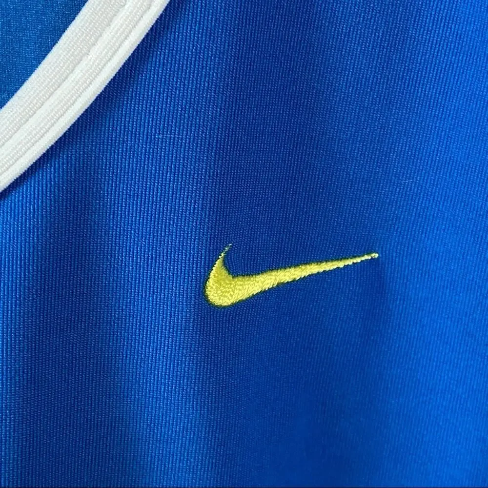 Nike Fit Dry V-neck Workout Tank Top In Blue Women's Size Large